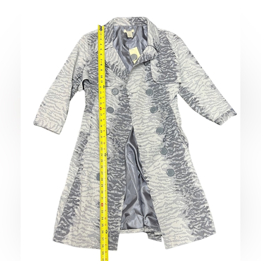 Vertigo Print Trench Coat (NWT) / Size: XL / Color: Blue / Item# 1-21901 - Picture 4 of 6